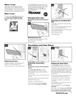 Предварительный просмотр 9 страницы Hoover U6453-900 Owner'S Manual