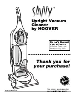 Предварительный просмотр 1 страницы Hoover U8161 Owner'S Manual