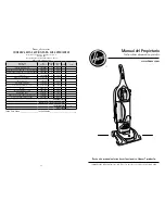 Предварительный просмотр 21 страницы Hoover U8187 Owner'S Manual