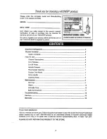 Предварительный просмотр 2 страницы Hoover UH20020 Owner'S Manual