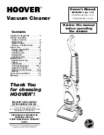 Hoover UH20060 Owner'S Manual preview