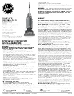 Предварительный просмотр 1 страницы Hoover UH30601 User Manual