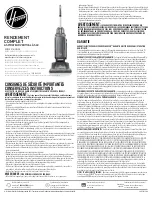 Предварительный просмотр 3 страницы Hoover UH30601 User Manual