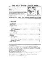 Предварительный просмотр 2 страницы Hoover UH40155 Owner'S Manual