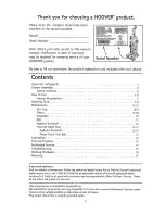 Предварительный просмотр 2 страницы Hoover UH70035 Owner'S Manual