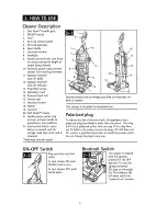 Предварительный просмотр 5 страницы Hoover UH70035 Owner'S Manual