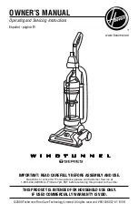 Hoover UH70105 - T-Series WindTunnel Upright Bagless Vacuum Cleaner Owner'S Manual предпросмотр