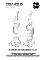 Предварительный просмотр 1 страницы Hoover UH70820 Owner'S Manual