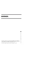 Preview for 25 page of Hoover VHW656 Instruction Book