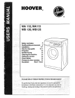 Hoover WA 115 User Manual preview