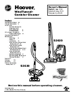 Preview for 1 page of Hoover WindTunnel S3630 Owner'S Manual