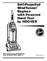 Preview for 1 page of Hoover WindTunnel Self-Propelled U6616 Owner'S Manual