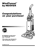 Hoover WindTunnel U5458910 Owner'S Manual preview