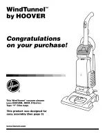 Предварительный просмотр 1 страницы Hoover WindTunnel U5470-900 Owner'S Manual