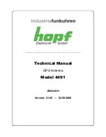 Предварительный просмотр 1 страницы hopf Elektronik GmbH 4491 Technical Manual