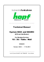 Preview for 1 page of hopf Elektronik GmbH 6844 Technical Manual