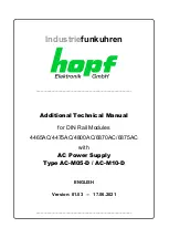 hopf 4465AC Additional Technical Manual предпросмотр