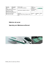 Preview for 1 page of Hoppecke Batteries Rail Power Operating And Maintenance Manual