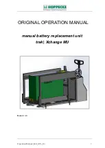 Hoppecke Xchange MU Original Operation Manual preview