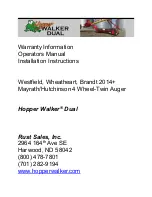 HOPPER WALKER DUAL Operators Manual And Installation Manual preview