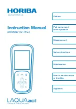 Preview for 1 page of Horiba Scientific LAQUAact D-71G Instruction Manual