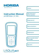 Preview for 1 page of Horiba Scientific LAQUAact D-72G Instruction Manual