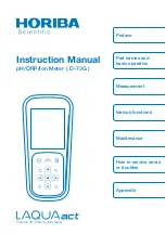 Horiba Scientific LAQUAact D-73G Instruction Manual предпросмотр