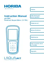 Preview for 1 page of Horiba Scientific LAQUAact D-75G Instruction Manual