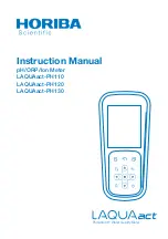 Preview for 1 page of Horiba Scientific LAQUAact-PH110 Instruction Manual