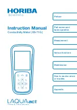 horiba LAQUAact ES-71G Instruction Manual preview