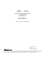 Предварительный просмотр 1 страницы HORITA VLR-100 User Manual