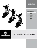 Horizon Fitness 2.3E User Manual preview