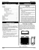 Preview for 2 page of Horizon Fitness 24VF Installation Operation & Maintenance