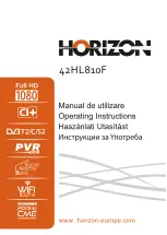 Horizon Fitness 42HL810F Operating Instructions Manual preview