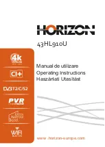 Предварительный просмотр 1 страницы Horizon Fitness 43HL910U Operating Instructions Manual