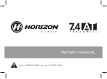 Horizon Fitness 7.4 AT Owner'S Manual предпросмотр