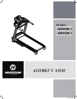 Предварительный просмотр 1 страницы Horizon Fitness Adventure 2 Plus Assembly Manual