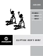 Horizon Fitness CLUB SERIES CSE3.6 User Manual preview