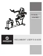 Horizon Fitness Elite R408 User Manual preview