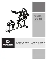 Предварительный просмотр 1 страницы Horizon Fitness Elite R408 User Manual