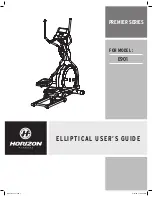 Horizon Fitness ELLIPTICAL E901 User Manual preview
