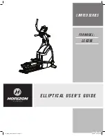 Horizon Fitness Elliptical LS 635E User Manual preview