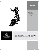 Horizon Fitness H-SERIES E5 User Manual preview