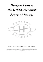 Horizon Fitness HORIZON T20 Service Manual предпросмотр