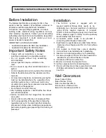 Preview for 3 page of Horizon Fitness Natural Draft Installation Instructions Manual