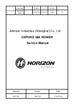 Preview for 1 page of Horizon Fitness OXFORD 3 ROWER Service Manual