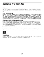 Preview for 27 page of Horizon Fitness R6055HR User Manual