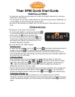 Preview for 1 page of Horizon Fitness Titan XP90 Quick Start Manual