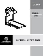 Horizon Fitness WT751 User Manual предпросмотр