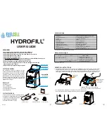 Horizon Fuel Cell Technologies HYDROFILL User Manual предпросмотр